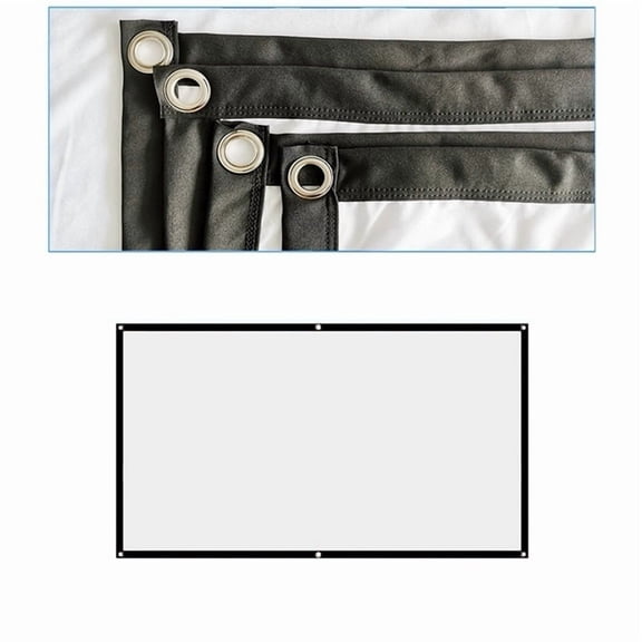 Portable Projector Screen for Home Theater Outdoor HD White Foldable Anti-Crease (120Inch) ,Portable, Durable, and Wrinkle-Resistant