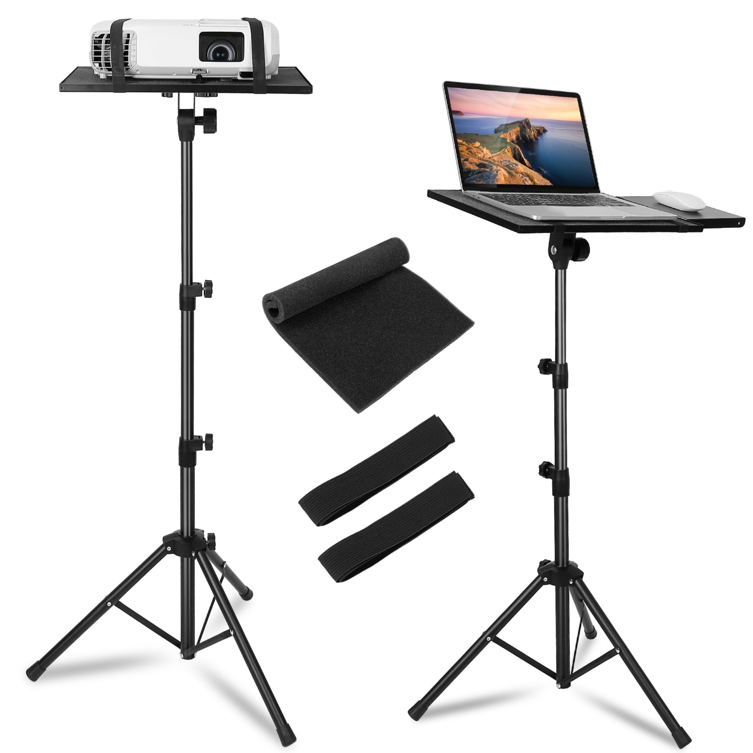 Portable Projector Tripod Stand with Height & Tilt Adjustment for DJ