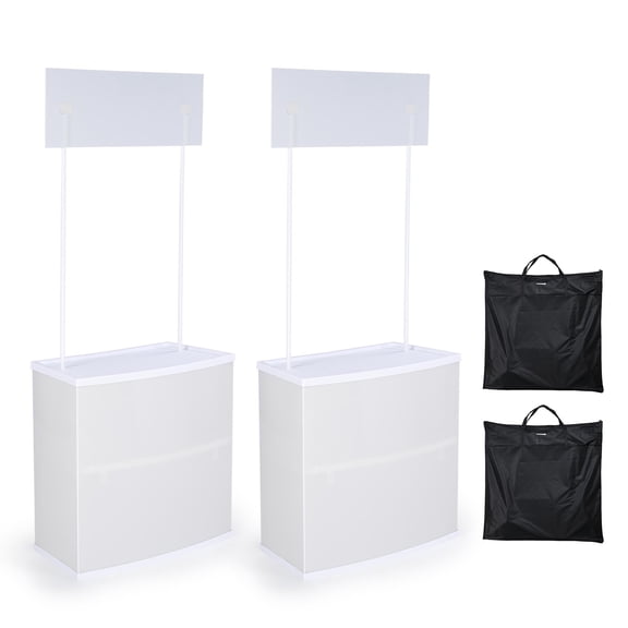 Yescom Portable Promotion Counter Table Foldable Booth Kiosk Trade Show Display Banner Stand 2 Pack