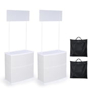 Yescom Portable Promotion Counter Table Foldable Booth Kiosk Trade Show Display Banner Stand 2 Pack