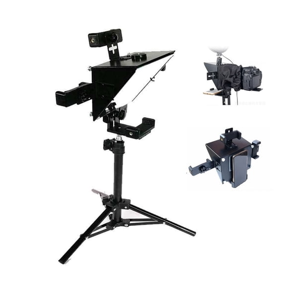 Portable Prompter Smartphone Teleprompter For News Live Interview Speech For DSLR Cameras/Mobile Phone