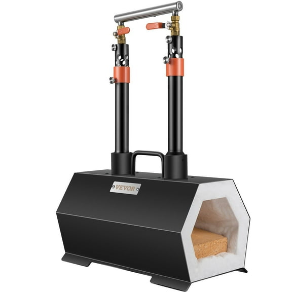 Portable Propane Forge Kit with Double Burner, Large Capacity Blacksmithing Furnace for Knife Making and Metal Forging Tools