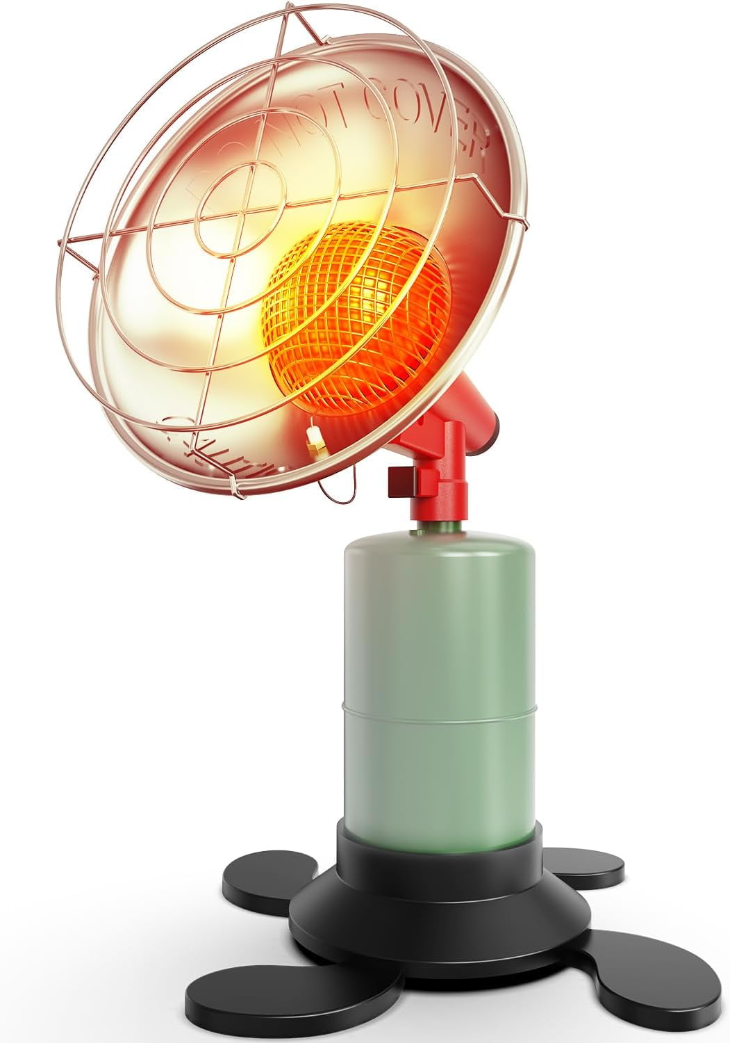 Portable Propane Heater, 6500 BTU Outdoor Buddy Radiant Heaters, Widen Base Use for 1 LB Tank, Tents, Garage, Patio, Ice Fishing, Hunting