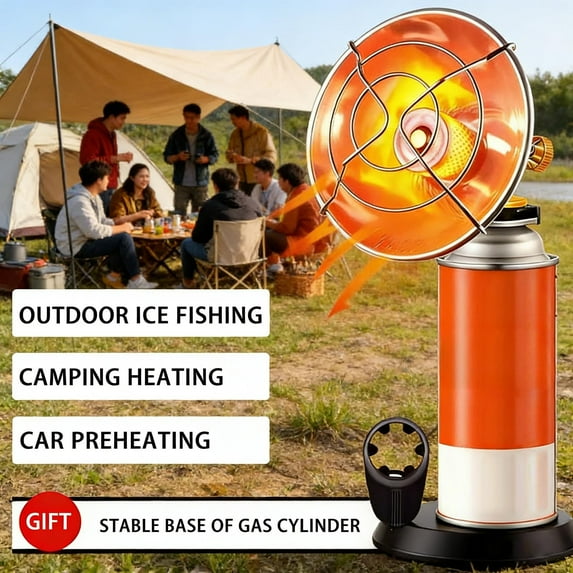 Portable Propane Heater Small Space Patio Heater with Control, for Camping, Outdoor Hiking Ice Fishing Hunting Backyard