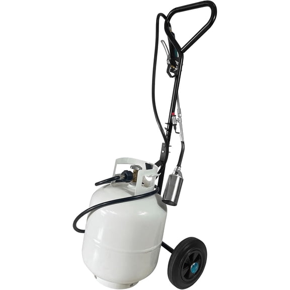 Portable Propane Tank Dolly with Wheels, Propane Tank Cart for Weed Torch, Fire Pit, Heater,BBQ, Cart for 20lb, Gas Trolley for Weed Burner (Torch and Cylinder Not Included)