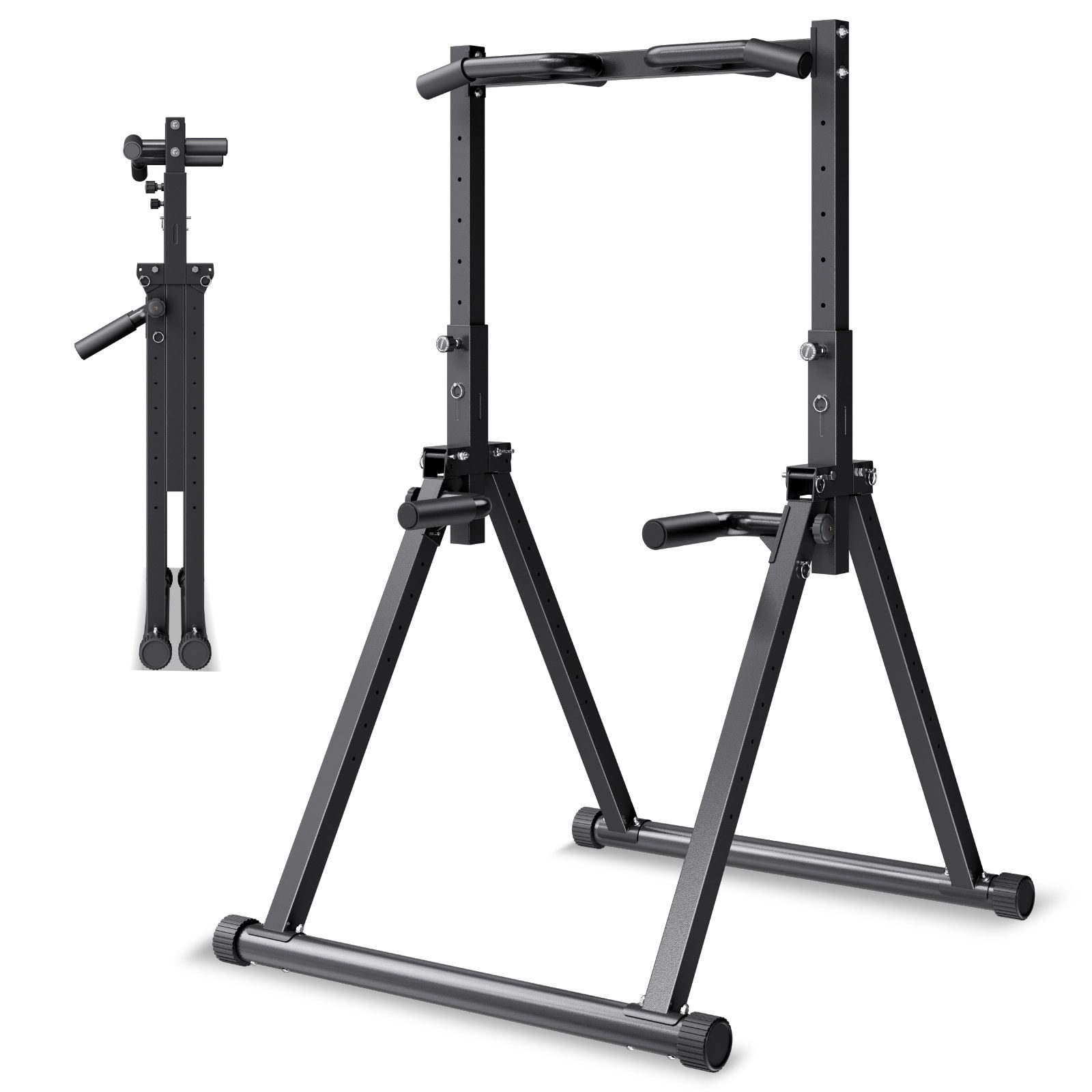 Portable Pull Up Bar, 330lb, Freestanding, 9-Level Height Adj, Steel