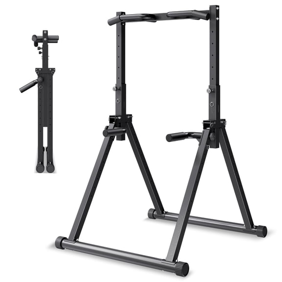 Portable Pull Up Bar, 330lb, Freestanding, 9-Level Height Adj, Steel