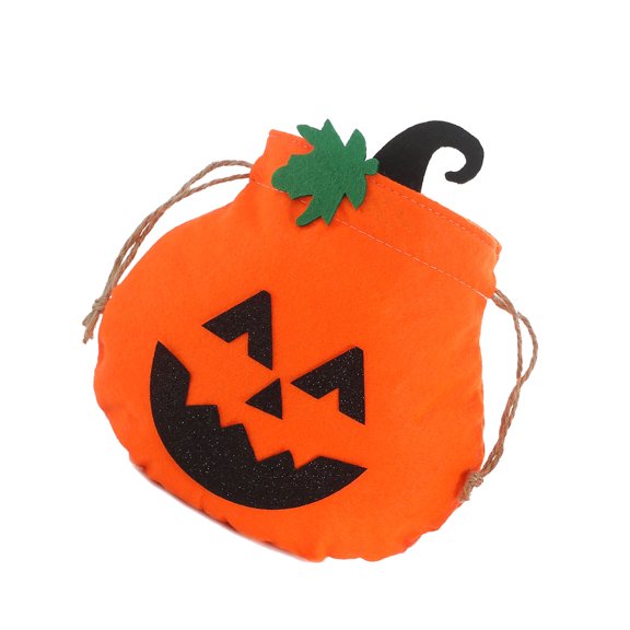 Portable Pumpkin Bag - Reusable Halloween Candy with Soft Handle for Kids Storage
