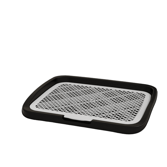 Portable Puppy Potty Trainer | Large Size Flat Tray with Detachable Post & Waste Drawer | Reusable Pet Urinal Station for Housebreaking and Daily Use