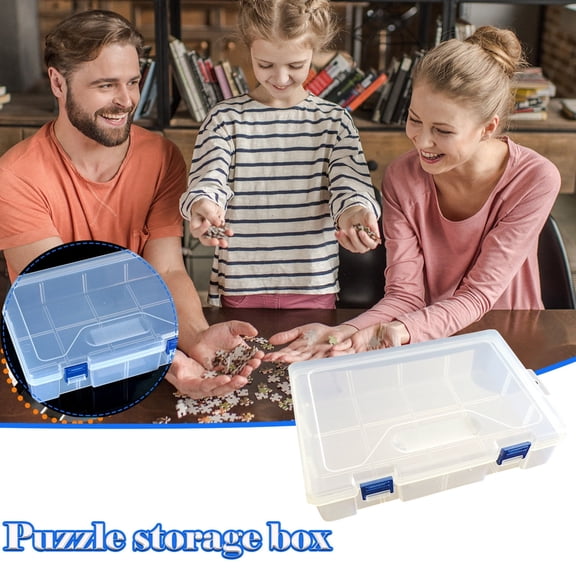 Portable Puzzle Organizer Storage Box 1000 Piece Capacity Waterproof Plastic