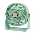 thumbnail image 1 of Portable Quiet Wall Mounted Fan Desktop Fan with Built in LED Night Light USB Powered, Three-speed High Wind Power Hanging Mini Fan (Green), 1 of 6