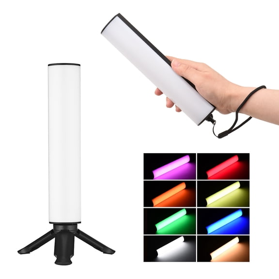 Portable RGB Video Light 2500K-9000K LED Fill Light Adjustable Brightness Magnetic Backside With Desktop Tripod Strap