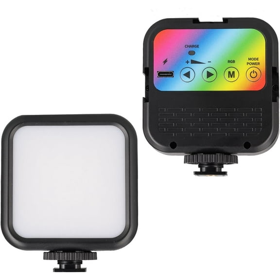 Portable RGB Video Light with 70 LED's, Compatible With Canon EOS Rebel T6i , Adjustable Color Temperature, and Long-Lasting Rechargeable Battery