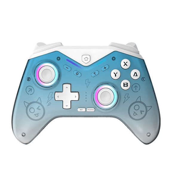 Portable RGB Wireless Game Controller with Vibration Rocker, Universal for Steam, iOS, Android and Gaming Consoles