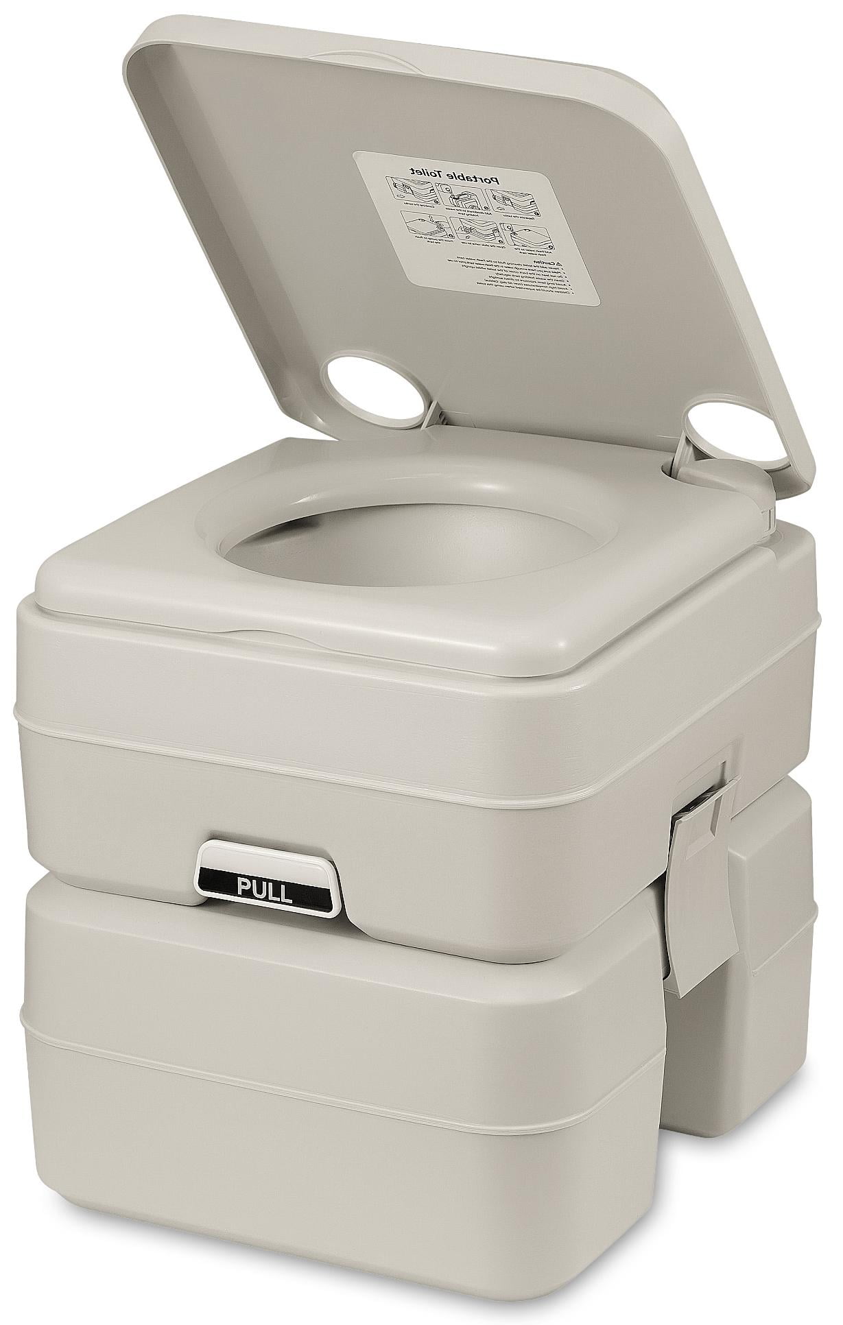 Naipo 5.3 Gallon Portable Toilet, Camping RV Toilet Porta Potty, Outdoor Porta Potty for RV Travel, Camping, Boating, Hospital, Truck, Gray