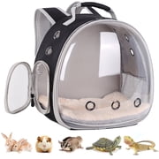 Portable Rabbit Backpack Carrier Space Capsule Bubble Window Pet Carrier Cage Travel for Bunny, Bearded Dragon, Squirrel, Tortoise, Bird, Lizard, Sugar Glider