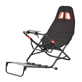 Portable Racing Wheel Stand, Foldable & Adjustable Steering Sim Wheel Stand, 18.5 in Seat Inner Width, Compatible with Logitech