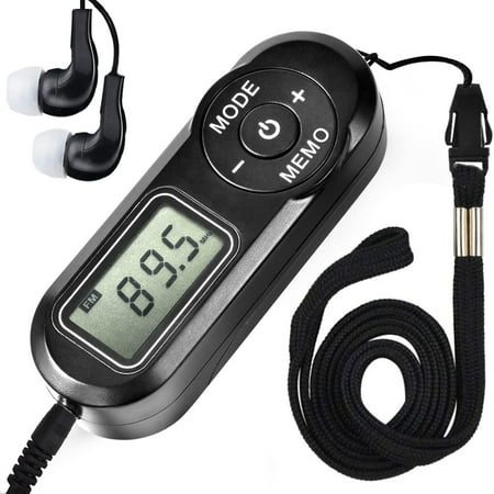Portable Radio, FM Digital Tuner with Best Reception, Pocket Transistor Receiver with Stereo Sound, Battery Operated Walkmen