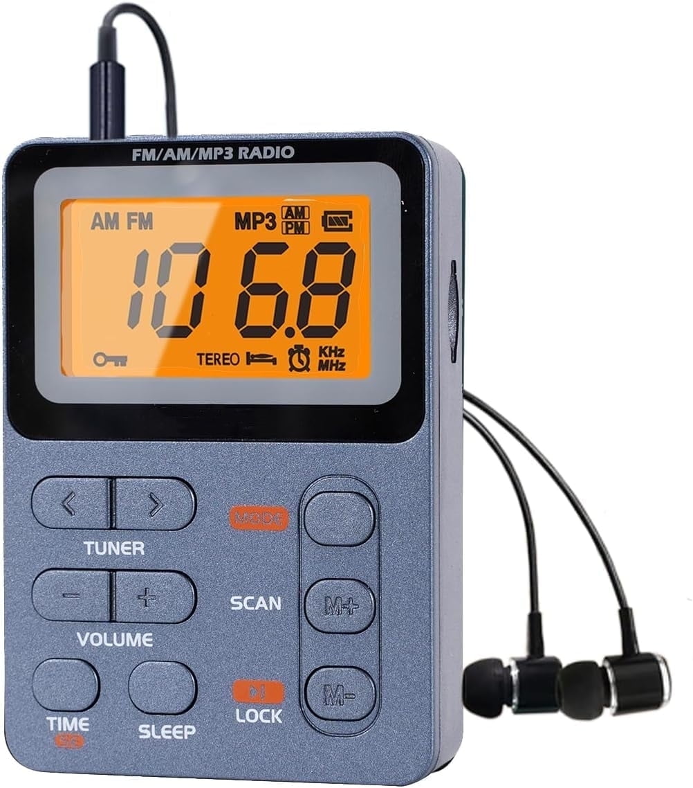 Portable R Radio Portable Radio AM FM, Rechargeable Digital Pocket Radio,Transistor ...