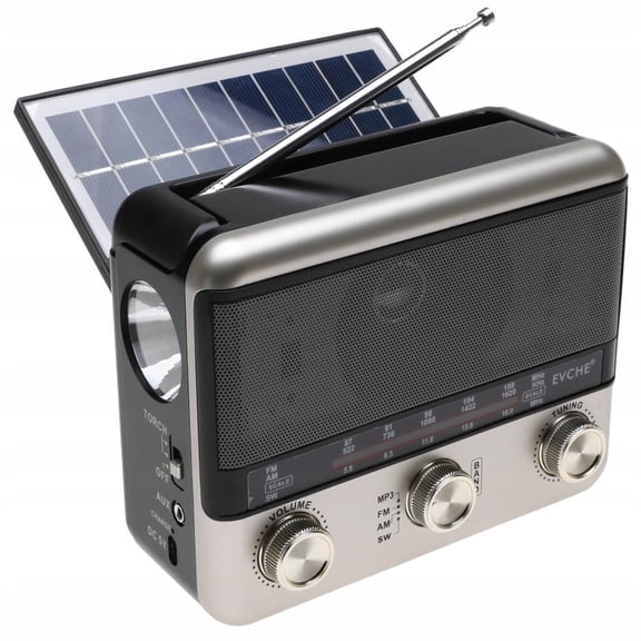 Portable Radio AM FM SW, Retro Transistor Radio, Shortwave Radio with Bluetooth Speaker, Battery Operated or AC,Solar,SUB Charging,Support TF Card, USB Playing for Indoor, Outdoor, Travel & Storms