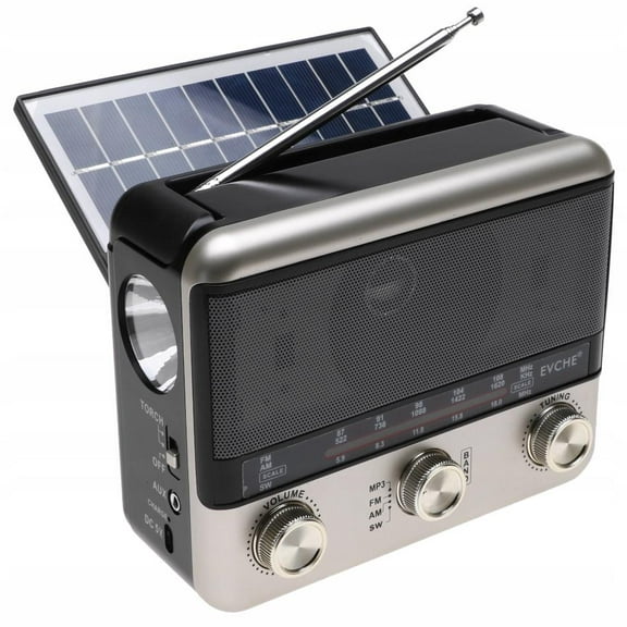 Portable Radio AM FM SW, Retro Transistor Radio, Shortwave Radio with Bluetooth Speaker, Battery Operated or AC,Solar,SUB Charging,Support TF Card, USB Playing for Indoor, Outdoor, Travel & Storms