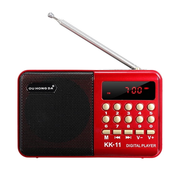 Portable Radio Handheld Rechargeable Outdoor Small Stereo Digital FM USB TF MP3 Player Parent