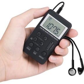 Portable Radio with Headphones,Personal AM/FM Pocket Radio Portable VR-Robot, Mini Digital Tuning Walkman Radio, with Rechargeable Battery, Earphone, Lock Screen for Walk/Jogging/Gym/Camping