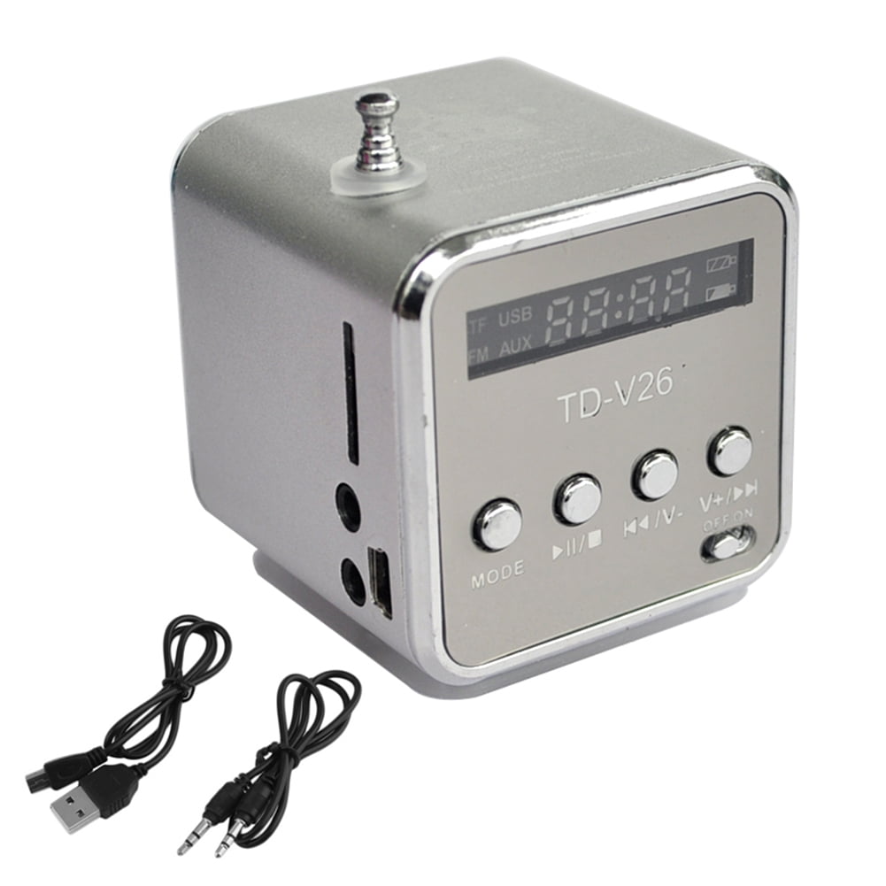 Portable Radio Speaker with LCD Screen Micro SD / TF MP3 FM Digital ...