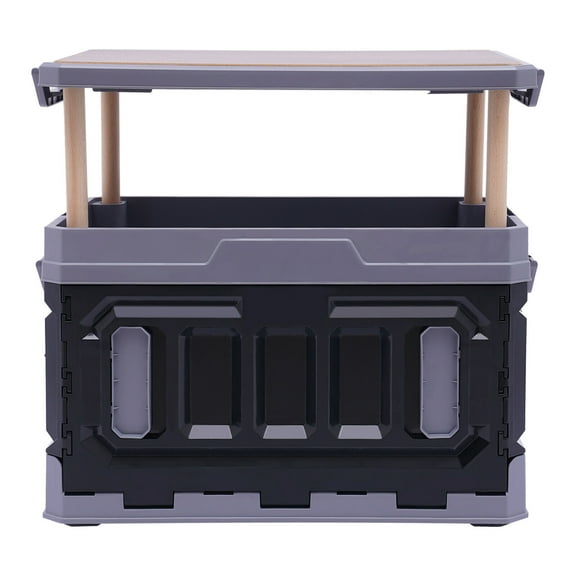 Portable Raise Box Picnic Table Outdoor Camping Desk 3 Tier Foldable Storage Box