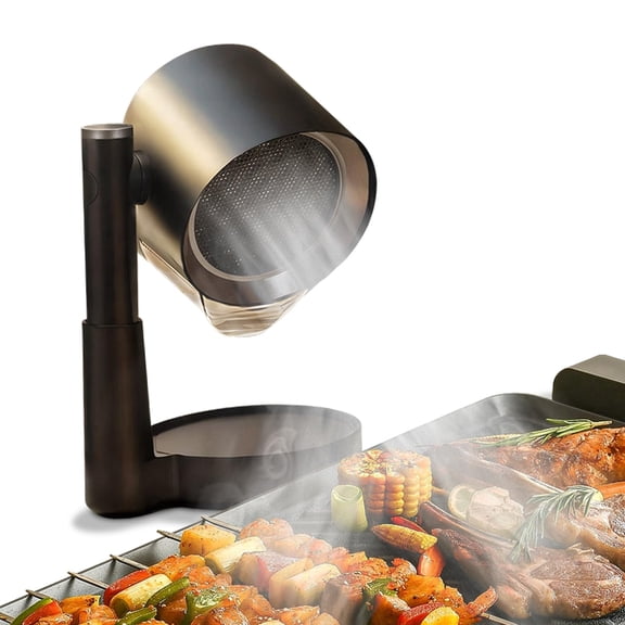 Portable Range Hood - 3-Speed Tabletop Kitchen Exhaust Fan, Adjustable Height, Low Noise & Oil Cup for RV, Camping, Indoor Grilling & Hot Pot