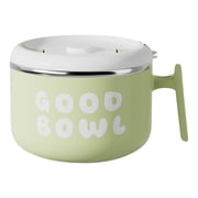 Portable Rapid Ramen Cooker with Lid Handle Drain Holes, Office Worker Ramen Maker Burn-Proof Ramen Bowl Microwavable OfficeA