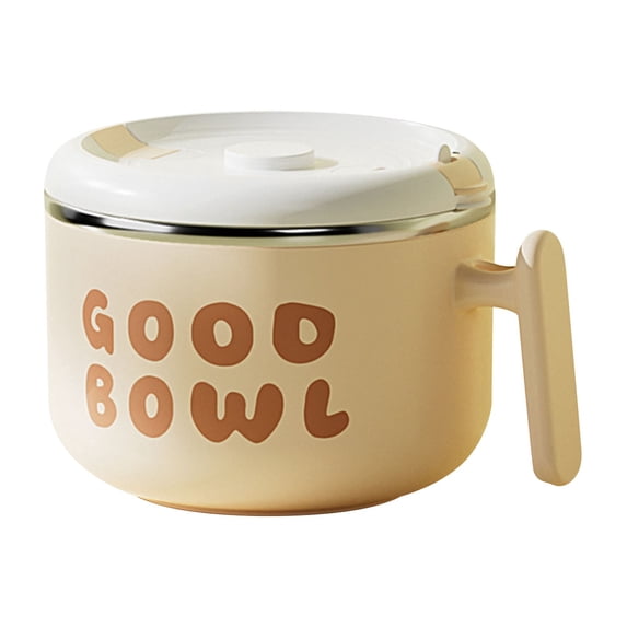 Portable Rapid Ramen Cooker with Lid Handle Drain Holes, Office Worker Ramen Maker Burn-Proof Ramen Bowl Microwavable Office(B)