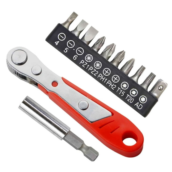 Portable Ratchets Wrench 1/4inch Drives Socket Screwdriver Bit Driver Quick Releases Ratchets Wrench Repair Hand Tool