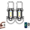 thumbnail image 1 of Portable Rechargeable Bright Keychain Flashlight Phone Charger, 1200 Lumens Waterproof Mini EDC Compact Keychains Flashlight, LED USB Torch Light with 7 Modes Type-C for Outdoor Camping(2pcs), 1 of 9