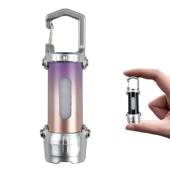 Portable Rechargeable Bright Keychain Flashlight Phone Charger, Mini Keychain Flashlight, 6 Modes, 300 Lumens Waterproof Keychains Flashlights