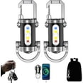thumbnail image 1 of Portable Rechargeable Bright Keychain Flashlight Phone Charger, USB Rechargeable Key Chain Flashlights, 1200lm 7 Lighting Modes, Waterproof Design, Suitable for Rescue Camping Hiking(2pcs), 1 of 9