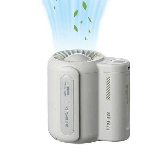 Portable Rechargeable Clip-On Fan with 3 Speeds For Travel and Outdoor Use (White)