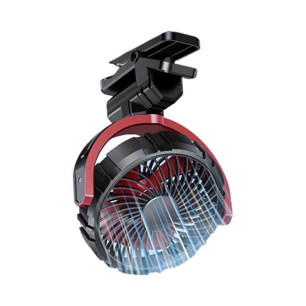 Portable Rechargeable Clip-On Fan with 360-Degree Rotation, 3-Speed Quiet USB Fan for Strollers, Desks, and Car Seats, Black