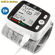 Portable Rechargeable Digital Blood Pressure Monitor With LCD Display, 2 X 99 Readings Memory For Home & Health Monitoring Built-in Lithium Battery
