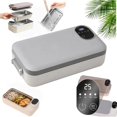 thumbnail image 1 of Portable Rechargeable Electric Lunch Box, Cordless Stainless Steel Food Warmer with Smart Timer, Temperature Display & Leak‑Proof Lid for Work and Travel, 1 of 7