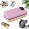 thumbnail image 1 of Portable Rechargeable Electric Lunch Box, Cordless Stainless Steel Food Warmer with Smart Timer, Temperature Display & Leak‑Proof Lid for Work and Travel, 1 of 7
