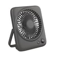thumbnail image 1 of Portable Rechargeable Fan | Small Desk Fan for Office | Quiet Portable Personal Cooling Fan for Travel Camping, Black Foldable, 7 X 6 X 1.5 in, 1 of 7