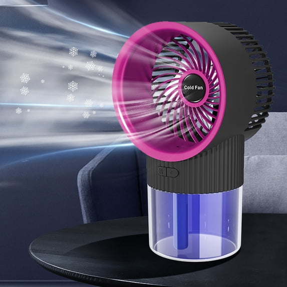 Portable Rechargeable Fan, USB Humidifier Cooler, Mini Water Spray Cooler, Quiet Desktop Fan for Home, Office, Travel