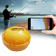 Portable Rechargeable Fish Finder Wireless Sonar Sensor Fishfinder Depth Locator with Fish Size, Water Temperature, Bottom Contour, Color LCD Display