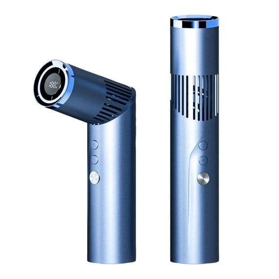 Portable Rechargeable Handheld Fan Blue Battery Powered Personal Fan for Office Travel Camping Outdoor Use