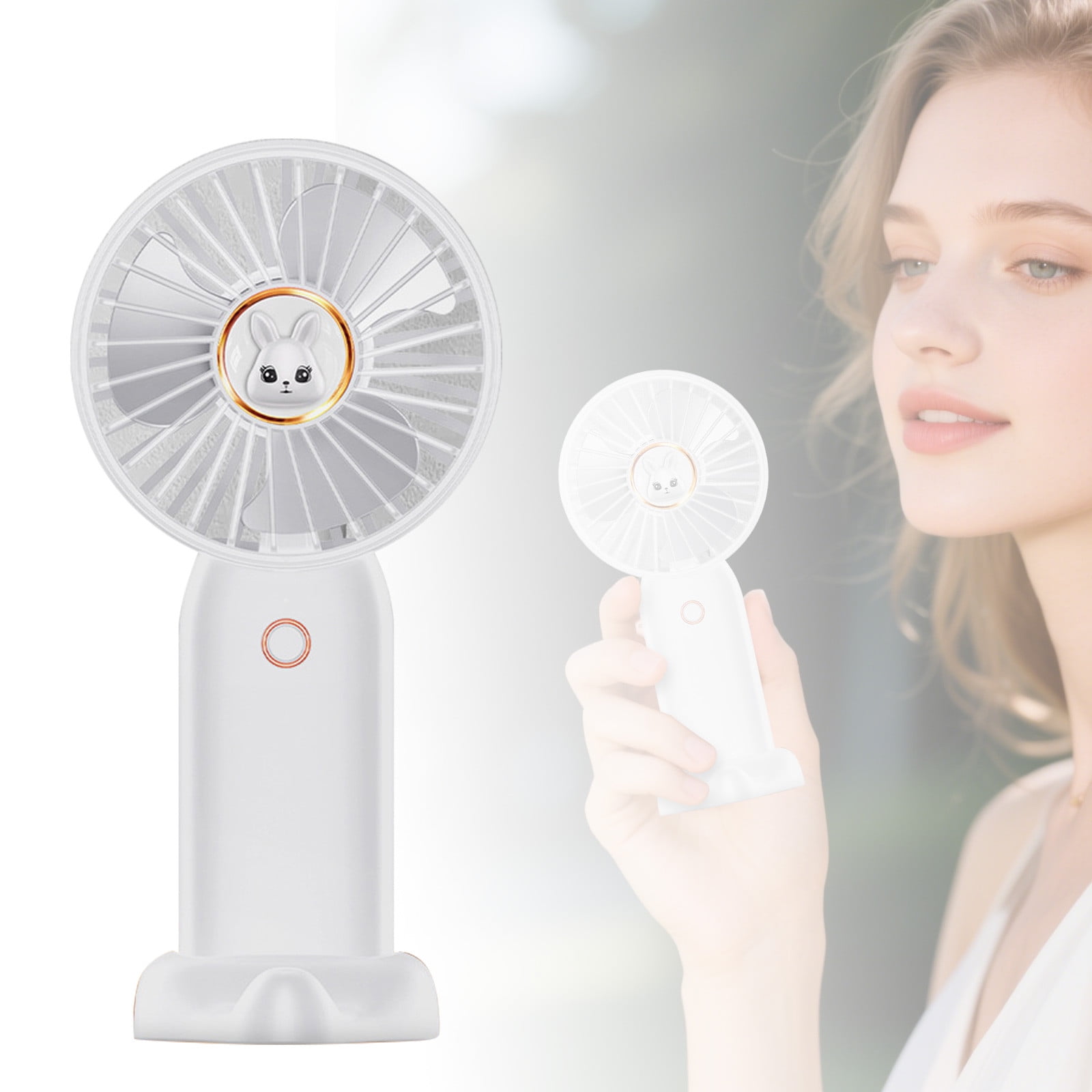 Portable Rechargeable Handheld Fan Powerful Airflow Personal Outdoor ...