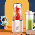 thumbnail image 1 of Portable Rechargeable Juicer Cup, 400ml Small Multifunctional Juicer, 6 Blades Design, USB Charging, Food Grade Plastic, Easy to Clean & Use, Suitable for Student Home Travel, Handheld Juicing Cup, 1 of 7