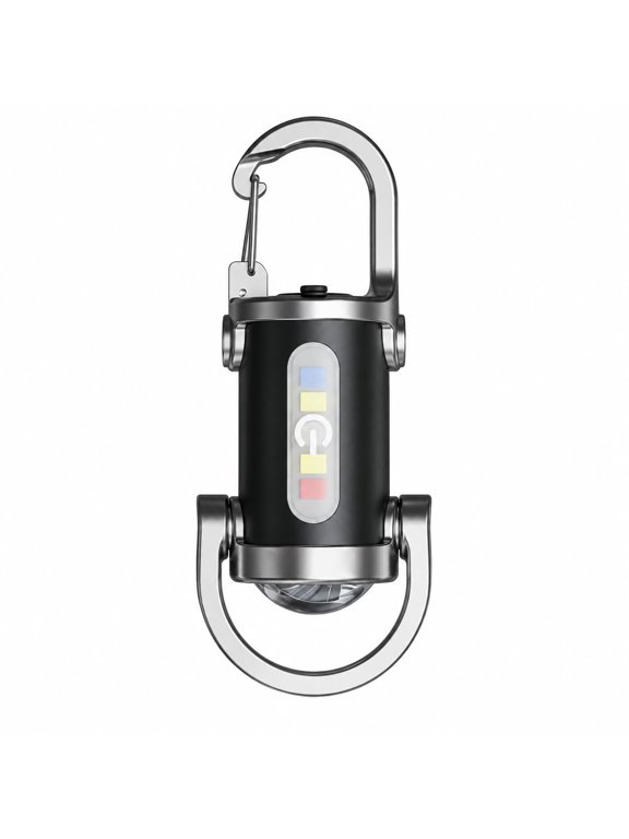Portable Rechargeable Keychain Flashlight, 1200 Lumens Mini EDC LED Flashlight with 7 Modes, Waterproof Tiny Pocket Key Chain Light for Emergency Camping Men Women (4pcs)