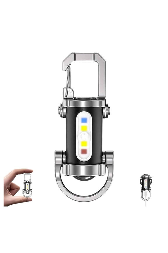 Portable Rechargeable Keychain Flashlight, 1200 Lumens Mini Key Chain Light with 7 Modes, EDC Small Flashlights Rechargeable Waterproof, Tiny LED Flashlight for Keychain Purse Pocket for Men Women