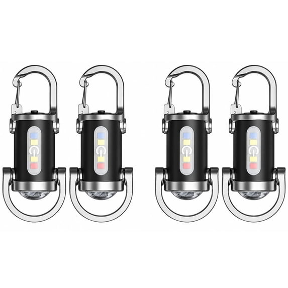 Emobile Mini Portable Rechargeable Keychain Flashlight, 500 Lumens Mini EDC LED ...